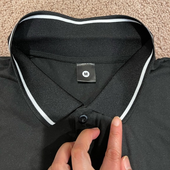 NO BRAND Men's Black Polo shirt - Picture 3 of 9